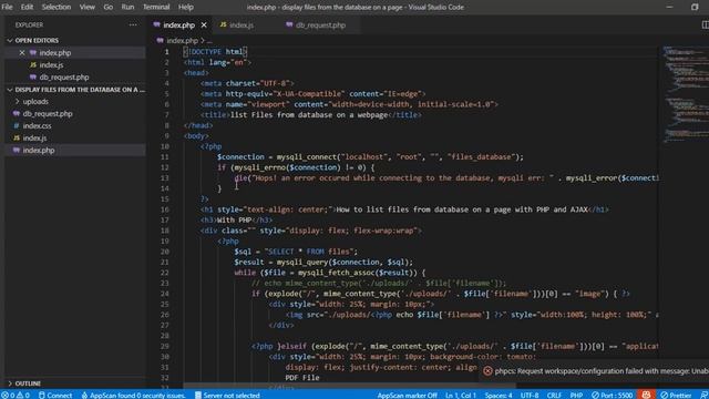 How to display files from the database on the webpage with PHP and AJAX смотреть онлайн