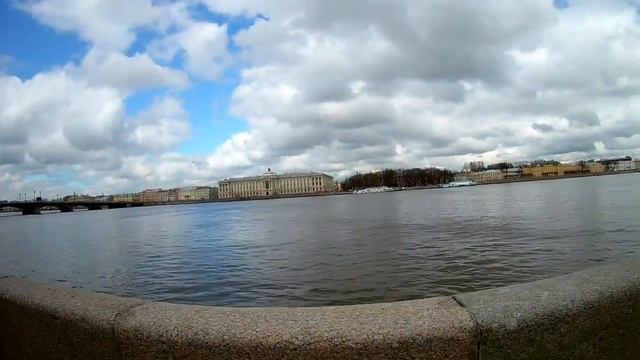 Санкт Петербург. Английская набережная и разводной Благовещенский мост смотреть онлайн