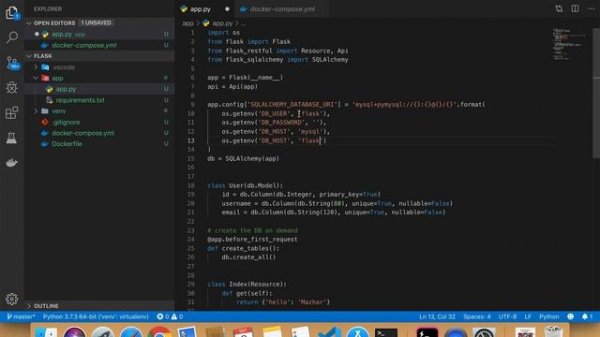 SQLAlchemy and Docker Compose Tutorial