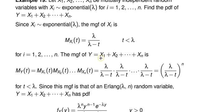 Moment generating function technique -- Example 2 смотреть онлайн