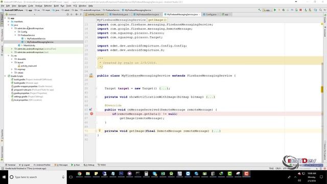 Android Development Tutorial - Firebase Push Notification with Image edmt dev смотреть онлайн