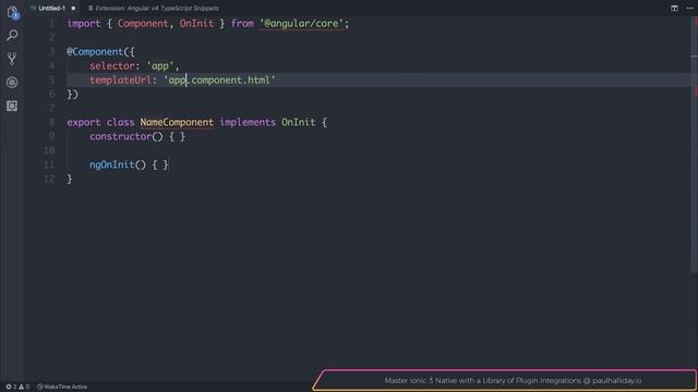 VS Code Extension: Angular v4 TypeScript Snippets смотреть онлайн