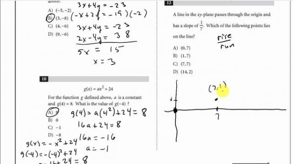 SAT Math Prep - No Calculator Practice Test 1
