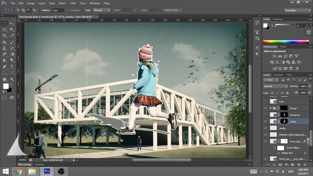 Ubacivanje ljudi u Rendere u Fotosopu / Photoshop - u смотреть онлайн