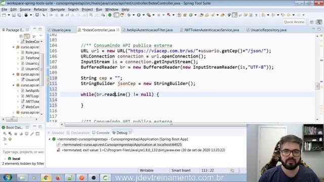 ? Consumindo API Externa do Via Cep - Formação Java Web Full-Stack смотреть онлайн