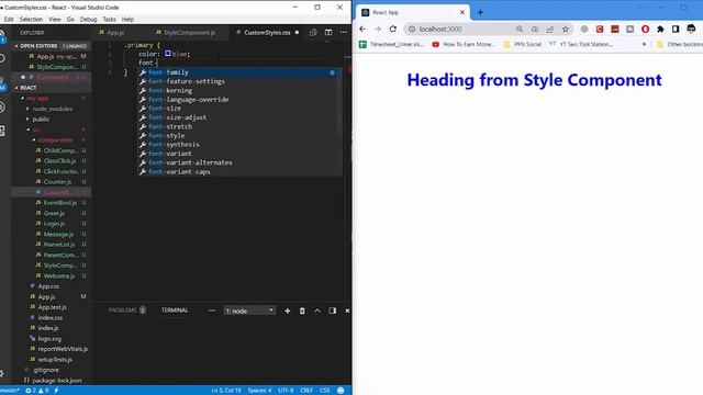ReactJS Tutorial | Styling React Component | Part 19 смотреть онлайн