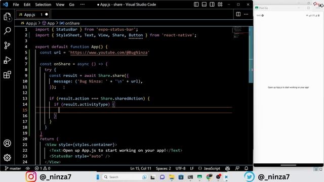 Implementing Sharing Feature in React Native Expo | Complete Tutorial смотреть онлайн