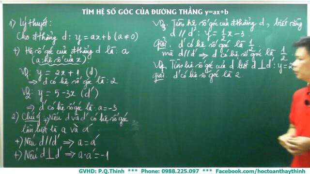 Toán 9 - Tìm hệ số góc của đường thẳng y=ax+b смотреть онлайн