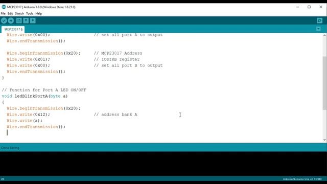Interface MCP23017 (Port Expander) With Arduino Uno смотреть онлайн