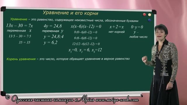 Уравнение и его корни смотреть онлайн