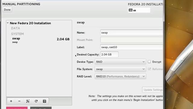 Install Fedora 20 + RAID10 Part01 смотреть онлайн