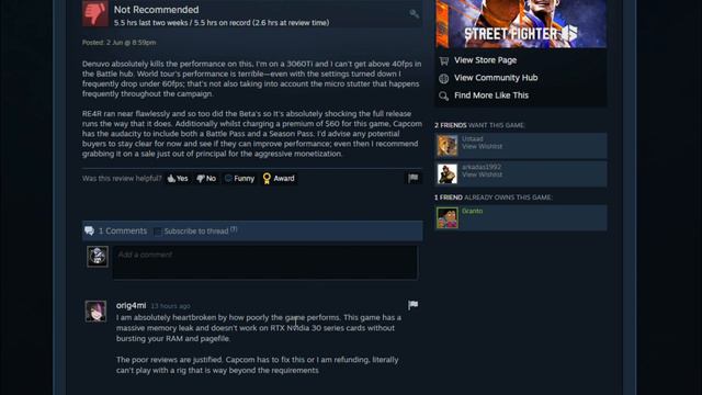 Denuvo Ruins Street fighter 6 Performance - User Reviews смотреть онлайн
