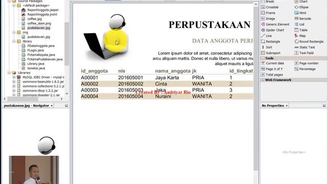 Tutorial Java Netbeans Aplikasi Perpustakaan - Part 7 Report Jasper смотреть онлайн