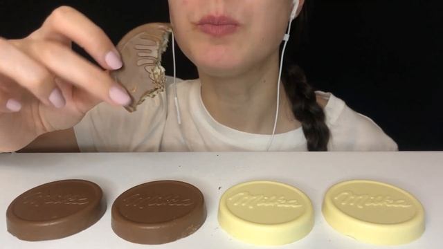 ASMR MILKA CHOCOLATE COVERED WAFER (Crunchy Eating Sounds) NO TALKING