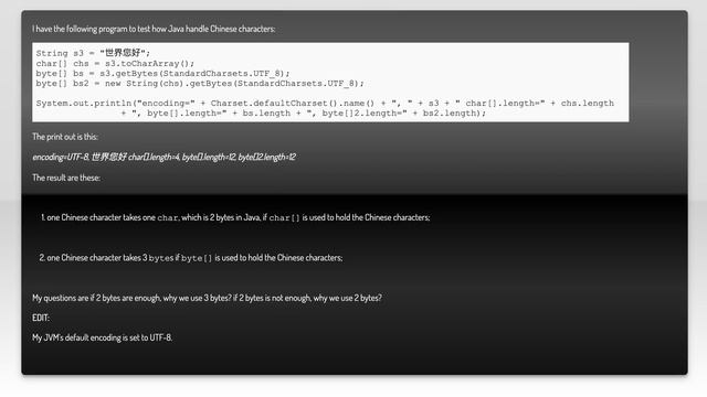 why a Chinese character takes one char (2 bytes) but 3 bytes? смотреть онлайн