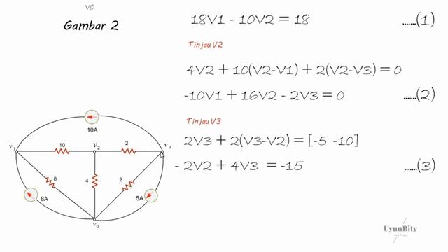 Rangkaian Listrik - Metode Titik Simpul ( Analisis Node ) Dengan Penyelesaian Cramer. смотреть онлайн