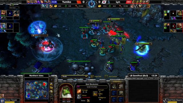 WC3 - WCAA All Stars - LB SF: [ORC] Lyn vs. Yumiko [HU] (Group B) смотреть онлайн