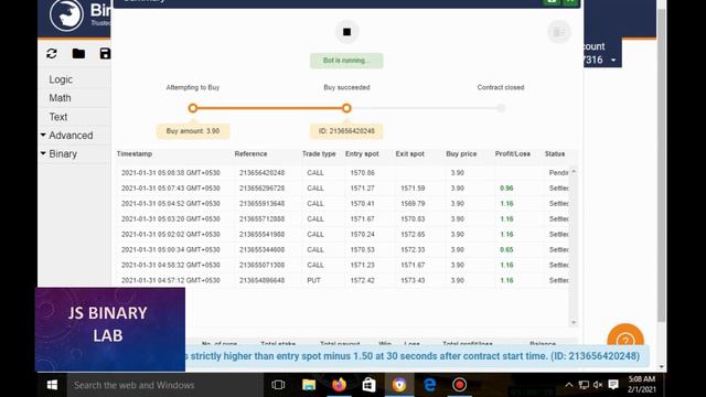 No loss Binary bot /Earn $10 per round/Different payouts/Avoid tracing from binary.com/Avoid losses смотреть онлайн