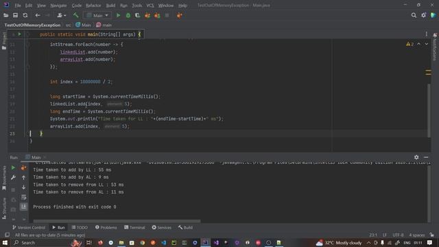 Reality check ArrayList vs LinkedList insert, remove. смотреть онлайн