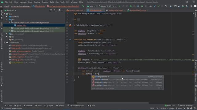 Load Image from URL and Share Image ::::::: Kotlin смотреть онлайн