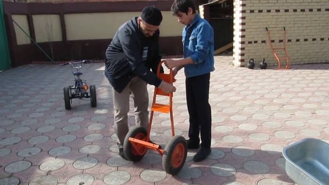 Ручная тележка + прицеп, два в одном. смотреть онлайн