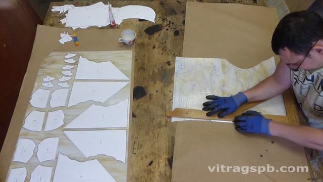 Серия 4. Кривой ПОТОЛОЧНЫЙ ВИТРАЖ! Резка стекла, нужный ИНСТРУМЕНТ. Витраж Тиффани смотреть онлайн