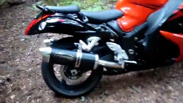 Suzuki Hayabusa 2008 original vs Yoshimura Oval Cone w & w/o db-killers