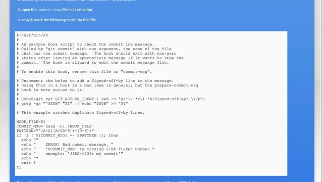 git hooks to enforce JIRA ticket number in commit message смотреть онлайн