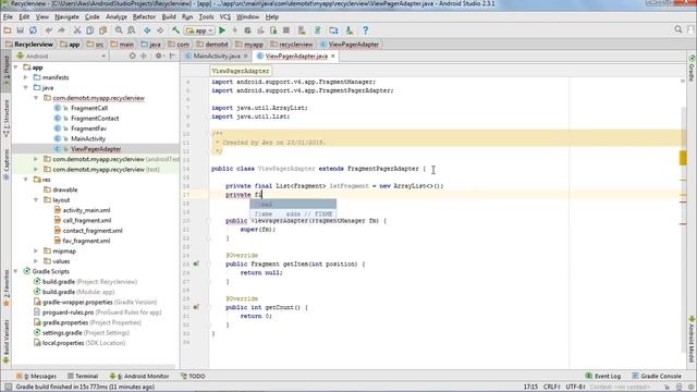Fragment with Recyclerview Part 1 : Create tablayout with icons | Android studio Tutorial смотреть онлайн