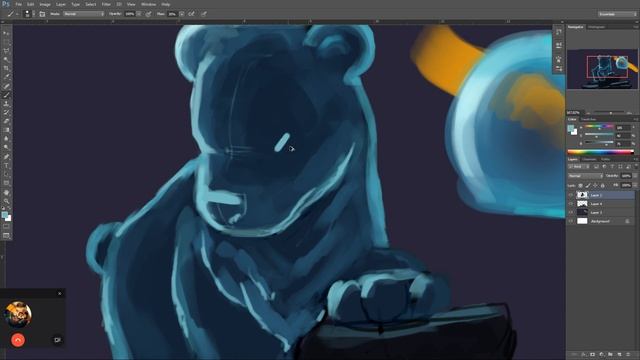 Рисуем медвежонка в Adobe Photoshop смотреть онлайн