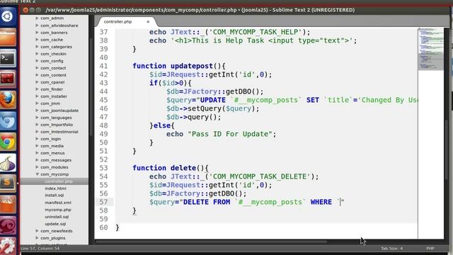 Joomla 2.5 Custom Component Development - Ep 12 - How to access joomla databse смотреть онлайн