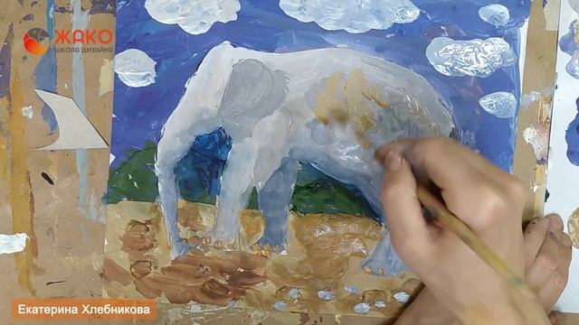 Урок по рисованию слона в технике монотипия смотреть онлайн