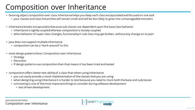 The Java Design Patterns Course--4 Using Composition Over Inheritance смотреть онлайн