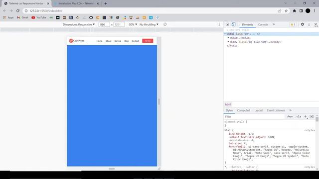 Tailwind CSS Responsive Navbar || Source Code || смотреть онлайн