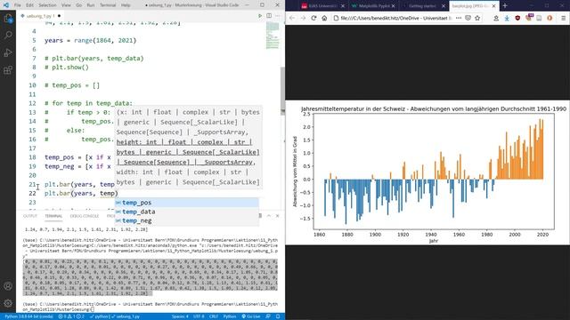 Grundkurs Programmieren - Musterlösung Python Matplotlib смотреть онлайн