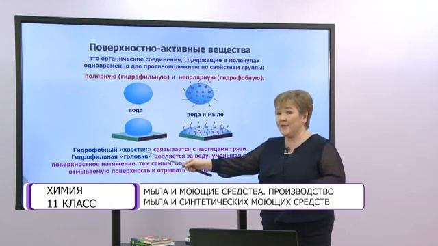 Химия. 11 класс. Мыла и моющие средства. Производство мыла и синтетических моющих средств смотреть онлайн