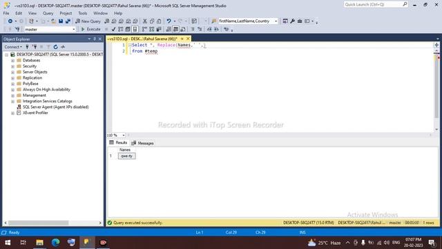SQL Interview Question | Removing Space from String using SQL смотреть онлайн