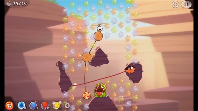 Cut The Rope 2 - Level 38 (3 Stars, 24 Fruits, 2 Stars + Don't Use Roto's Help)