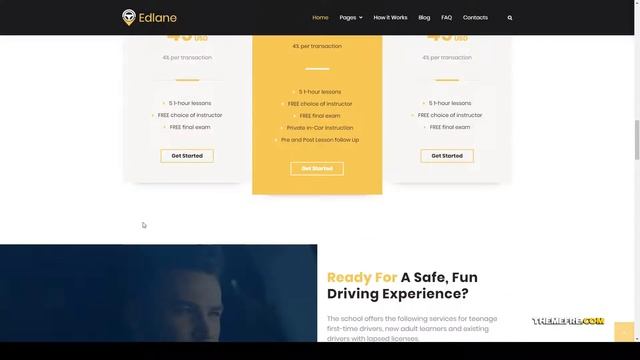 EdLane - Driving School WordPress theme traffic school educational Easy Create Website смотреть онлайн