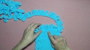 9- Техника вязания. Как вязать из пряжи Ализе Пуффи.