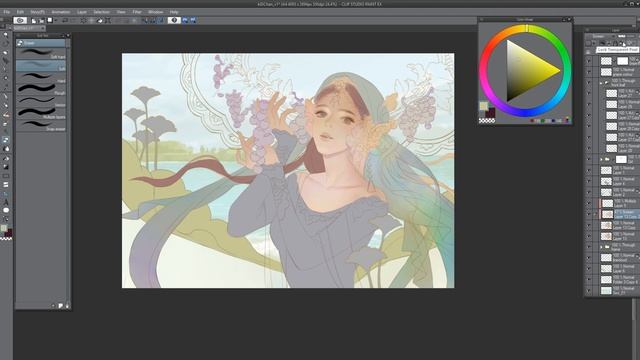 kiD Chan Illustration Timelapse (1/5 Base Coat) смотреть онлайн