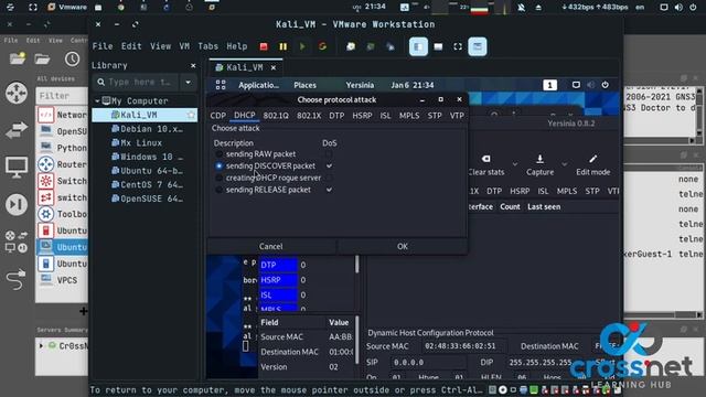 DHCP Spoofing, Man in the Middle Attack - Demonstration with GNS3 смотреть онлайн