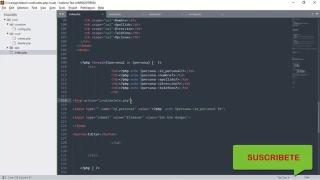 How to Program a Crud Using PHP | Crea un CRUD (Create, Read, Update, Delete) Usando PHP Y MySql. смотреть онлайн