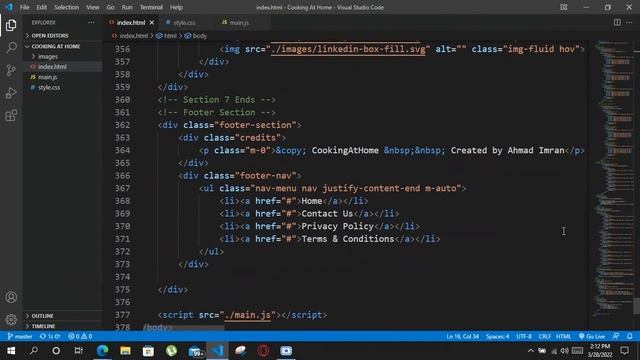 CookingAtHome: Figma to HTML, CSS, Bootstrap смотреть онлайн