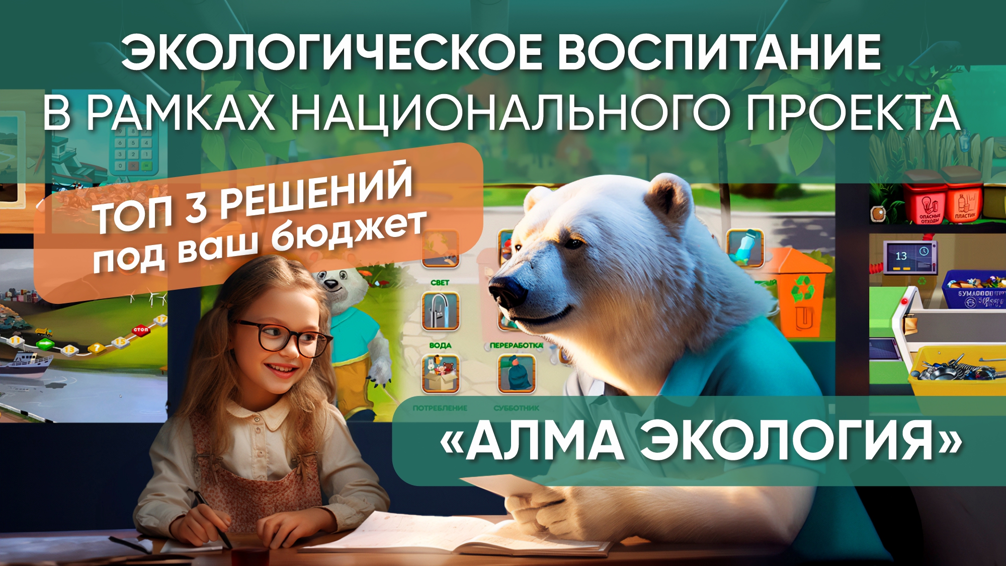 Экологическое воспитание. ТОП-3 решений от АЛМА для реализации национального проекта под ваш бюджет смотреть онлайн
