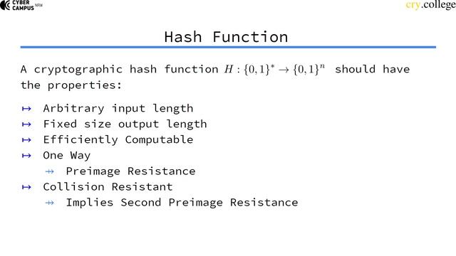 Hash Function Requirements смотреть онлайн