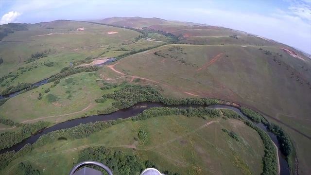 Полет на мотопараплане г. Красноярск || Flight on the motor paraplan смотреть онлайн