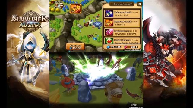 [ Summoners War ][ Summoning Video #34 ] 85 scrolls on 2 accounts! смотреть онлайн