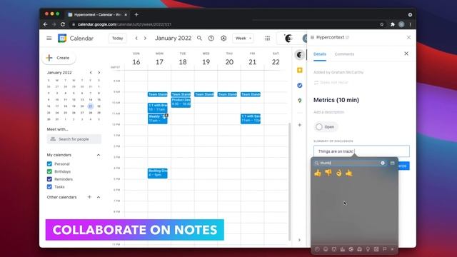 Manage meetings from your calendar with the Hypercontext Chrome Extension смотреть онлайн