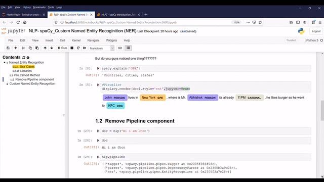 NLP4 - spaCy Custom Named Entity Recognition смотреть онлайн
